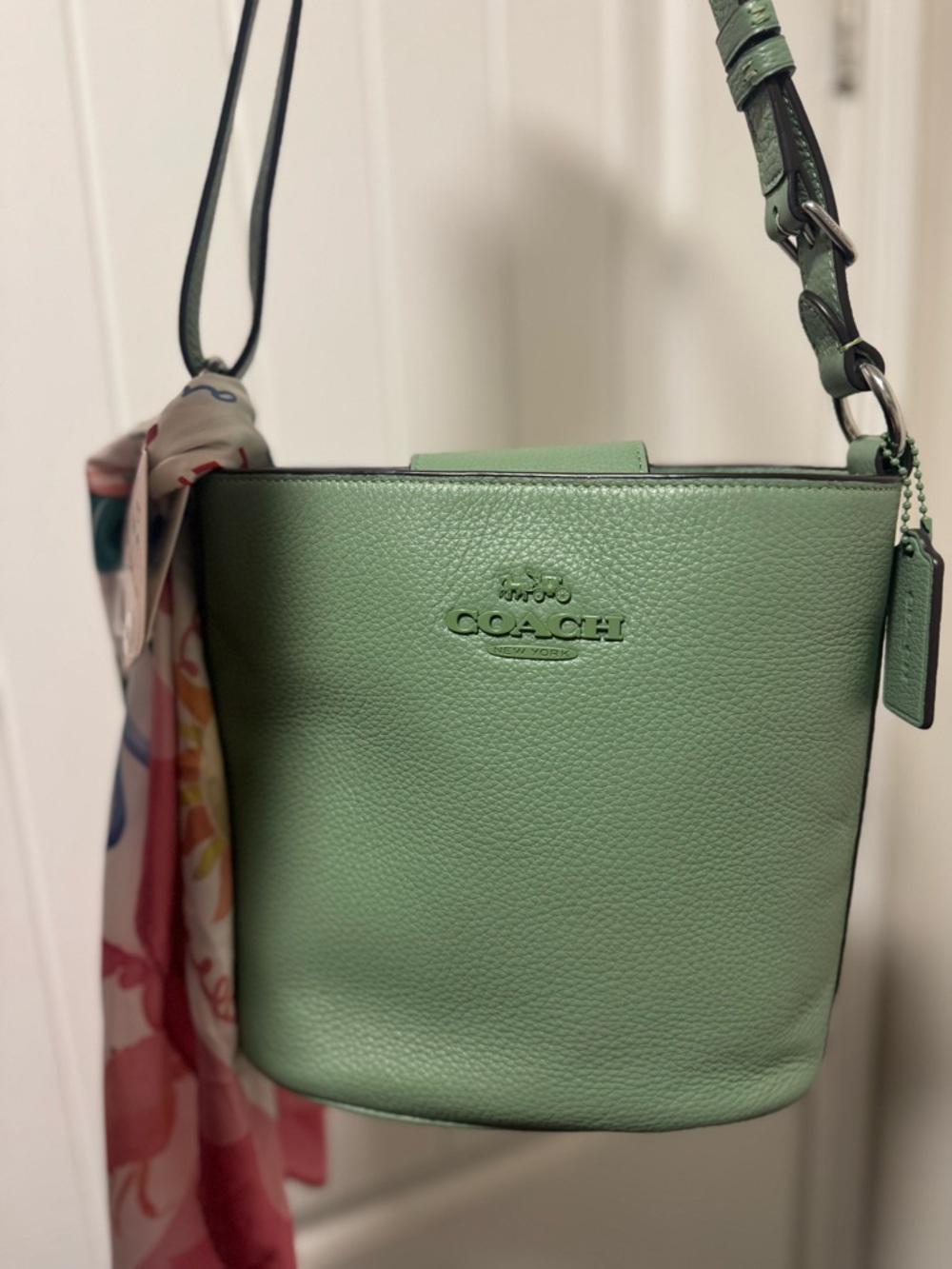 COACH Pebbled Leather Bucket Bag